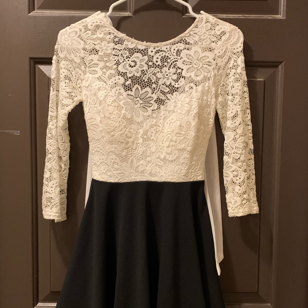 Black and White Lacey dress.